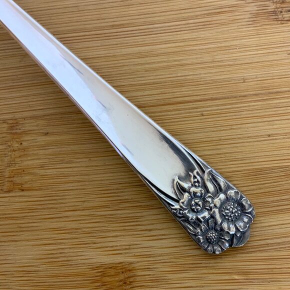 Rogers & Son IS April Silverplate Meat Fork Vintage Flatware Replacement 1950 - Picture 3 of 4